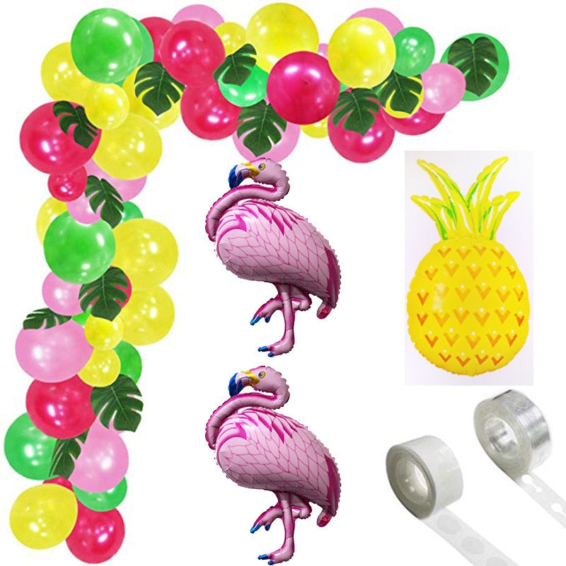 99pcs Hawaiian theme Party Decoration Flamingo Pineapple Shape Balloons  Arch Kit Boys Girls Summer Party Decoration PartyDecorHQ