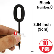 Black-number 0-10pcs