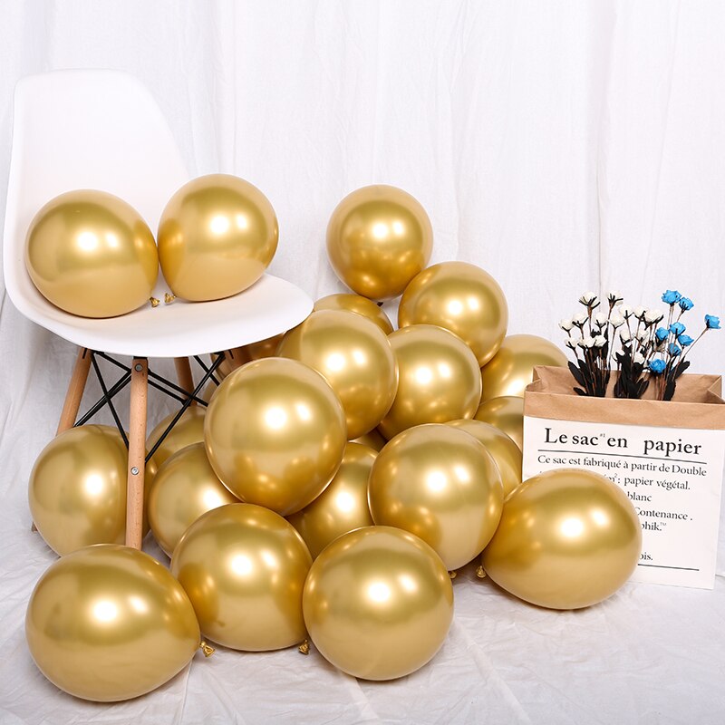 97pcs/lot White Gold Latex Balloons Arch Kit Black Agate Garland Balloons Baby Shower Supplies Backdrop Wedding Party Decoration PartyDecorHQ