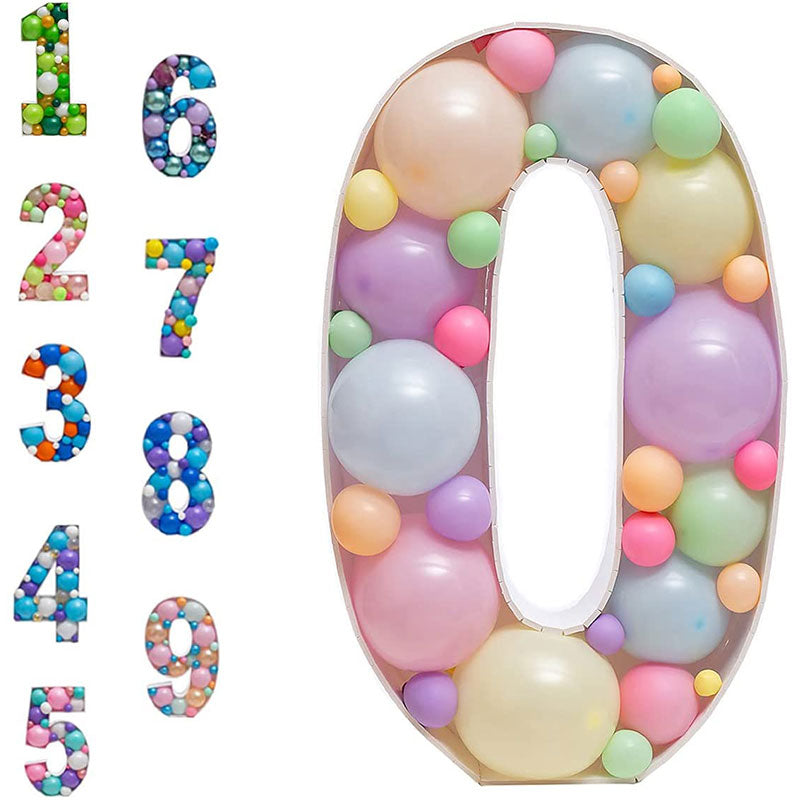 cm Diy Balloons Numbers Mosaic Balloon Filling Alphabet Frames Boys Girls Baby st Birthday Wedding Party Decor 