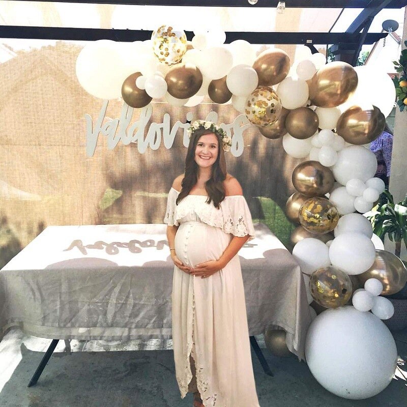 Hawaiian Theme Birthday Party Decoration Balloon Garland Arch Kit White Gold Girl Baby Shower Wedding Supplies Inflatable Decorations