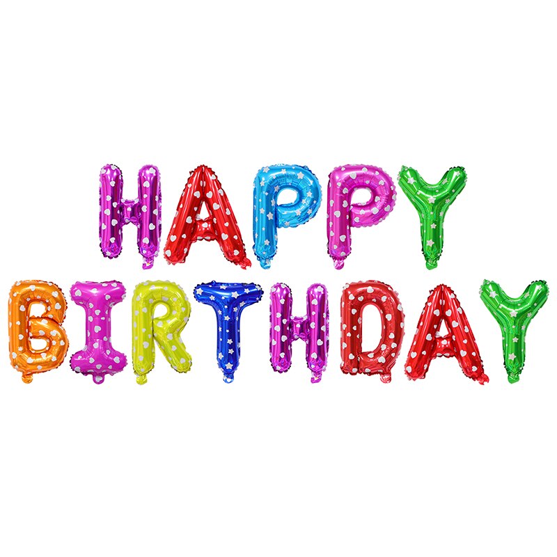 Happy Birthday Banner Mylar Foil Letters Inflatable Party Decor Event Decorations Kids Adults 