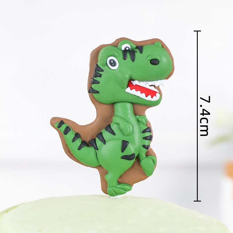 Dinosaur Party Decoration Cake Topper Birthday Happy Anniversary Jurassic Dino Animals Kids Favors Cakes Decorating Dessert Gift 