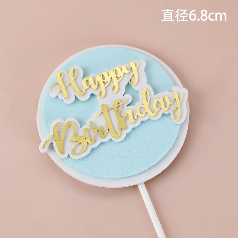 Pink Cartoon Girls Happy Birthday Cake Decoration Kid Baby Party Celebrate Lovely Gifts Dessert Topper Supplies 