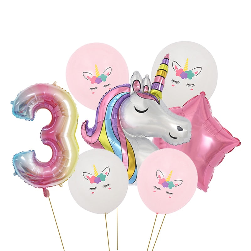 pcs Unicorn Balloon DIY Arch Garland Kit Wedding Baby Shower Girls Birthday Party Supplies Decorations Inflatable