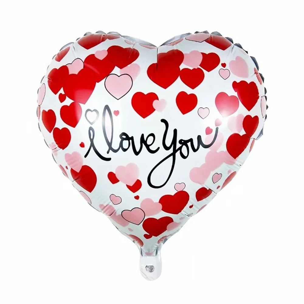 Pcs Inch Love Heart Balloons Wedding Valentines Days Helium Foil Globos Engagement Party Decorations Gifts 