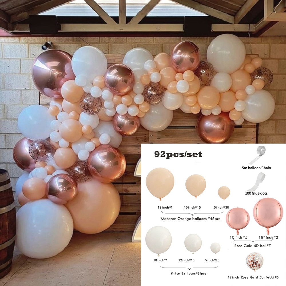 Macaron Latex Balloons set Garland Arch Kit Gold Ballon Wedding collection Birthday Party Decor decoration baloon Inflatable Decorations