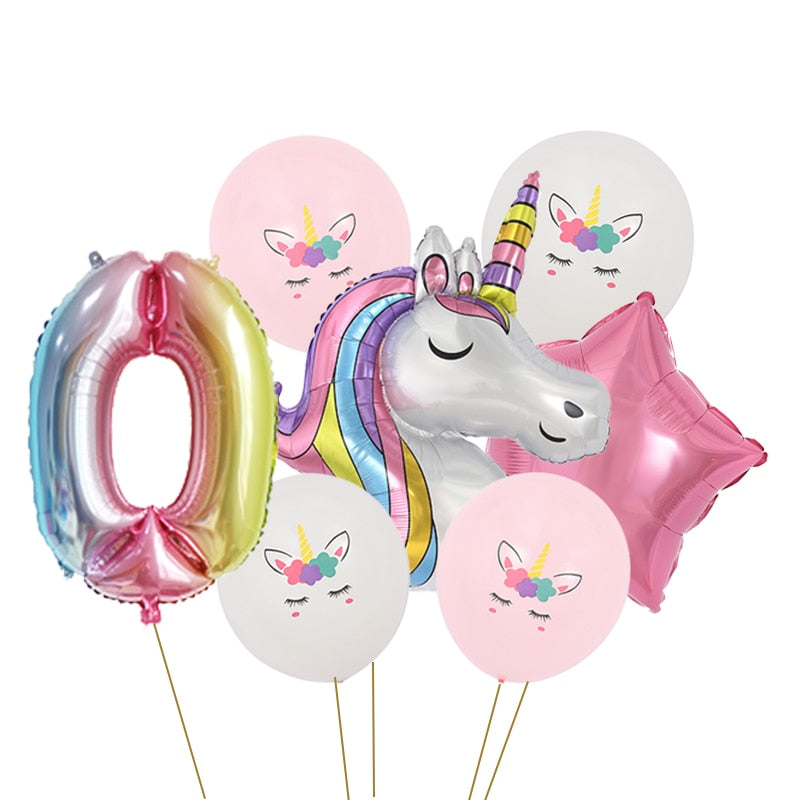 pcs Unicorn Balloon DIY Arch Garland Kit Wedding Baby Shower Girls Birthday Party Supplies Decorations Inflatable