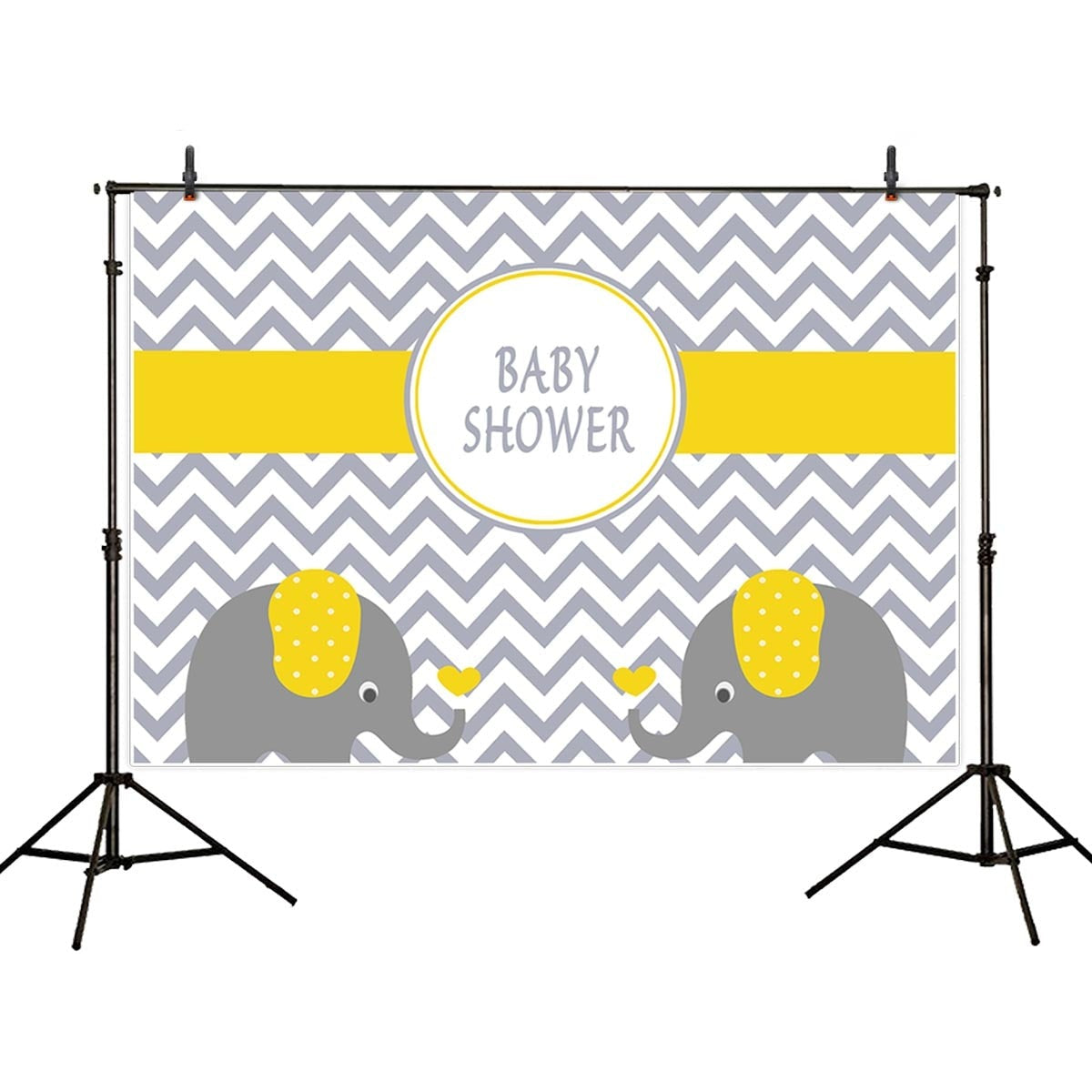 photography backdrops chevron yellow elephant baby shower birthday backgrounds for photo studio photography background PartyDecorHQ