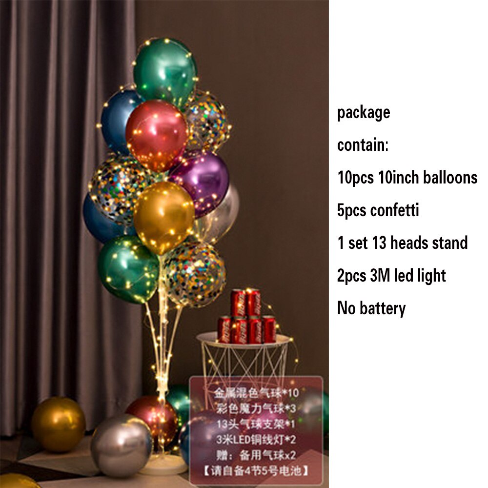 Table Balloons Stand Kit String Light Centerpiece Balloon Birthday Baby Shower Christmas Party Decorations 