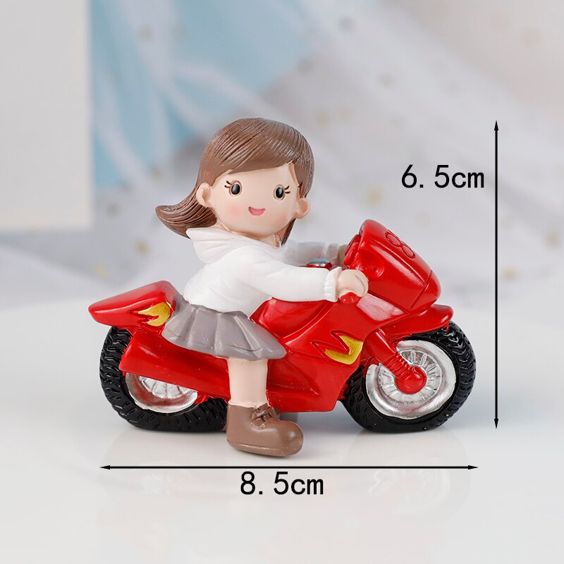 Motorcycle Boy Girl Cake Topper Used Birthday Party Decoration Supplies Rainbow Mushroom Tree Baby Shower Dessert Flags 