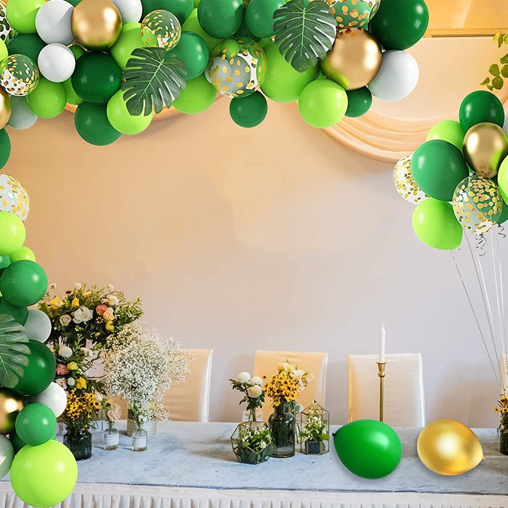 PCS Green Forest Theme Birthday Baby Shower Party Decoration Latex Balloons Arch Set Confetti Inflatable Decorations