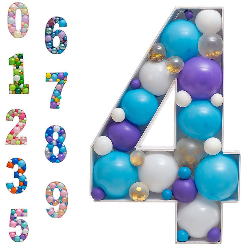 cm Diy Balloons Numbers Mosaic Balloon Filling Alphabet Frames Boys Girls Baby st Birthday Wedding Party Decor 