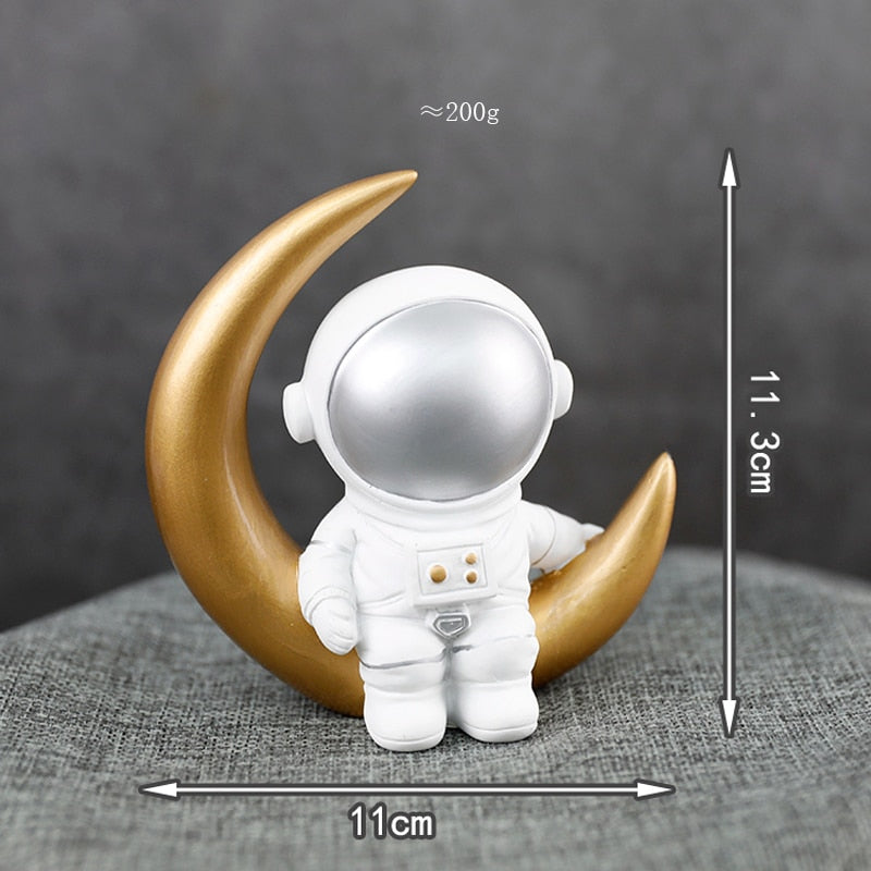 Heart Astronaut Series Cake Topper Planet Rocket astronaut Baby Kid Boy One year old Birthday Happy Cakes Baking Decoration 