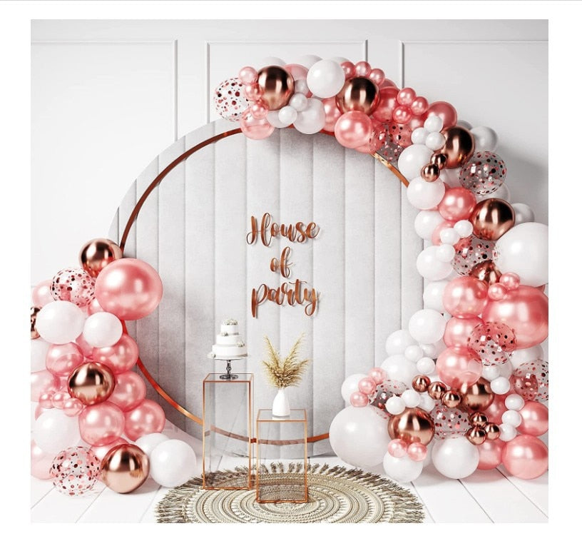 White Rose Gold Wedding Party Supplies Balloon Garland Arch Kit Engagement Birthday Bridal Shower Decorations Inflatable