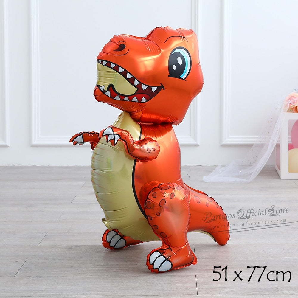 Large 4D Walking Dinosaur Balloons Jurassic Dinosaur Party Supplies Kids Birthdays Decorations Jungle Dragon Foil Globos Toys PartyDecorHQ