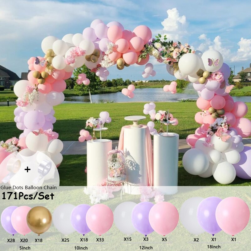 Pastel Macaron Balloons Arch Set Pink Balloon Garland Baby Baptism Shower Wedding Birthday Party Anniversary Decoration Inflatable Decorations