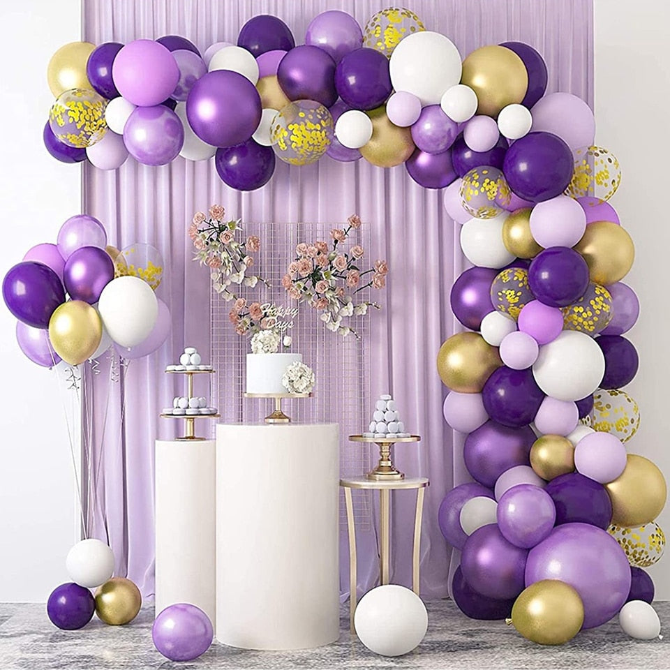 Pcs Valentines Day Wedding Birthday Balloon Party Decorations Garland Arch Kit Baby Shower Lavender Purple Balloons Inflatable