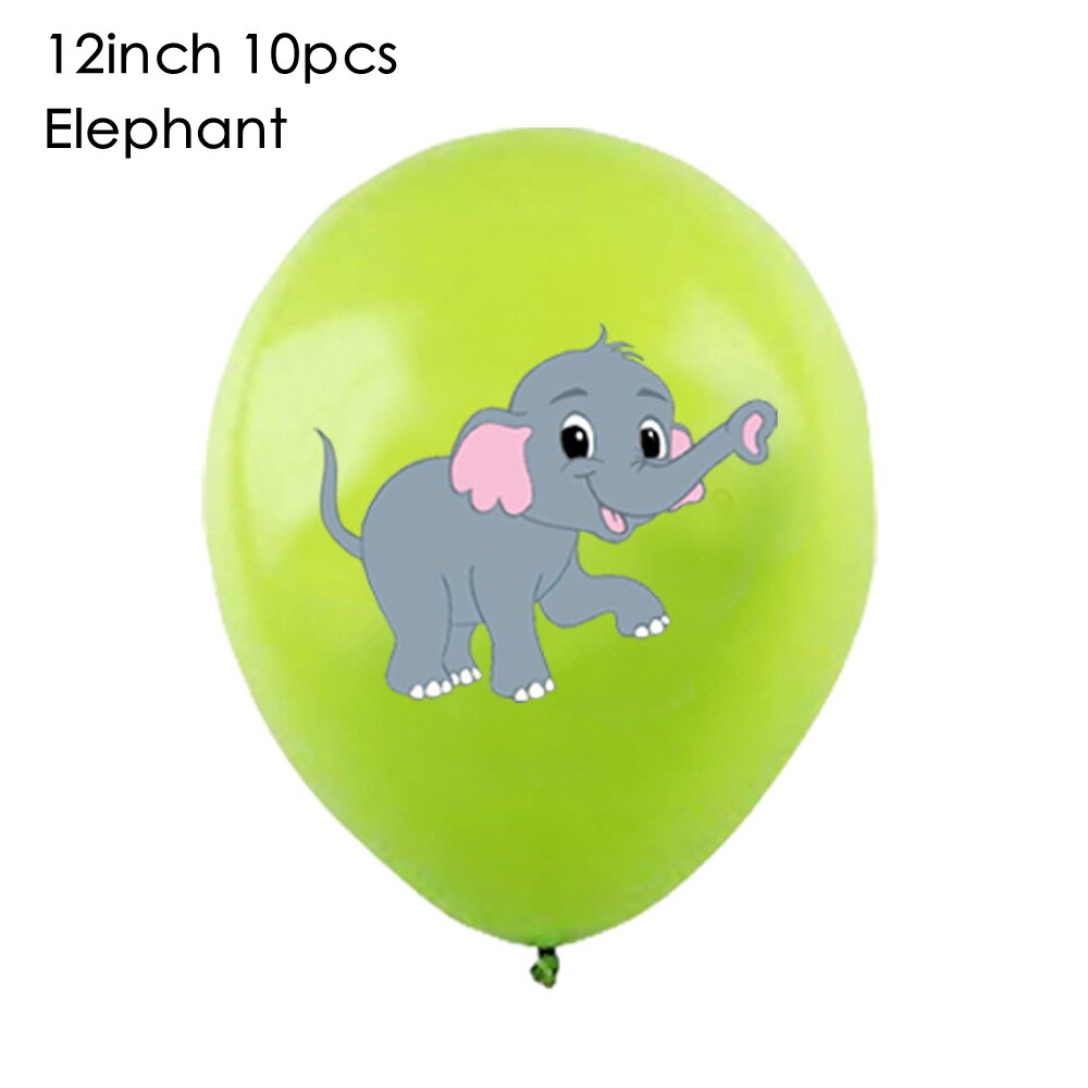 pcs Cartoon Animal Latex Balloon Monkey Lion Elephant Ballon Jungle Birthday Party Decoration Baby Shower Kids Gifts Globes 