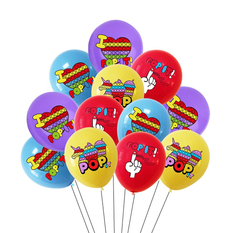 pcs Pop Balloons Red Blue Yellow Latex Balloon Girl Boy Birthday Party Decoration Kids Game Gift Baby Shower Globes 