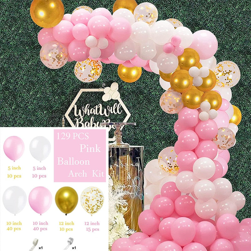 Party Wedding Decoration Balloon Garland Arch Kit Latex Macaron Valentine Mariage Birthday Baby Shower Balloons Anniversaire Inflatable Decorations