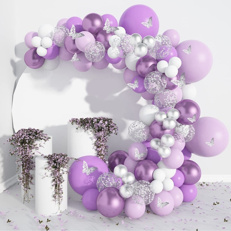 Birthday Purple Balloon Garland Arch Kit Party Decoration Baby Shower Wedding Baloon Decor st Supplies Inflatable Decorations