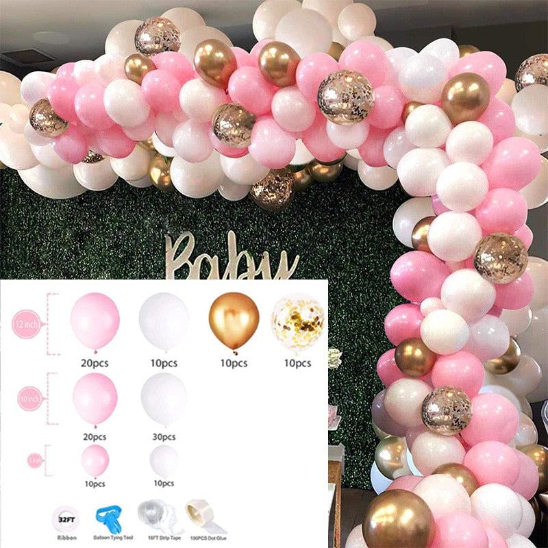 Party Wedding Decoration Balloon Garland Arch Kit Latex Macaron Valentine Mariage Birthday Baby Shower Balloons Anniversaire Inflatable Decorations