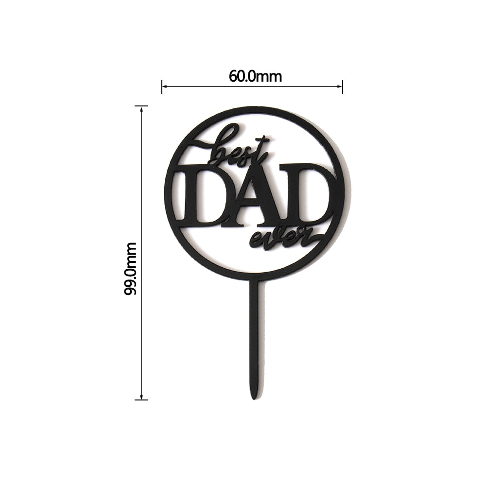 PACK PCS Mini Mother's Day&Father's Day Cake Topper Best Mom Ever Dad Decoration Bento Small 