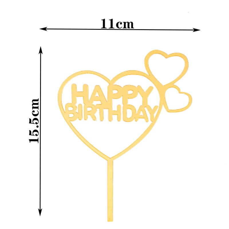 Happy Birthday Cake Topper Acrylic Letter Toppers Party Supplies Black Decorations Boy Designs 