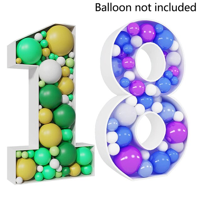 th/ th Large Number Frame Stand Balloon First st Birthday Party Decorations Kids Baby Shower Decoration Anniversary Decor 