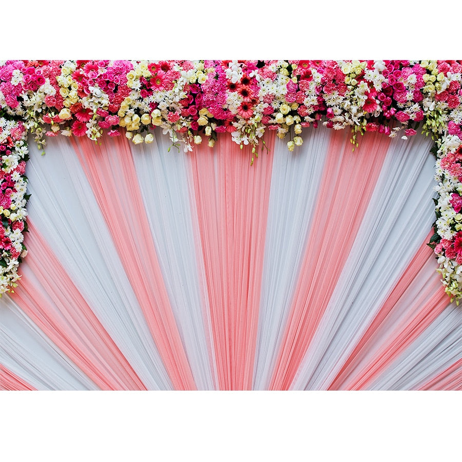 Wedding Flower Curtain Blossom Floral Garland Wall Party Decoration Backdrop Photocall Photography Backgrounds Photo Studio Inflatable Decorations