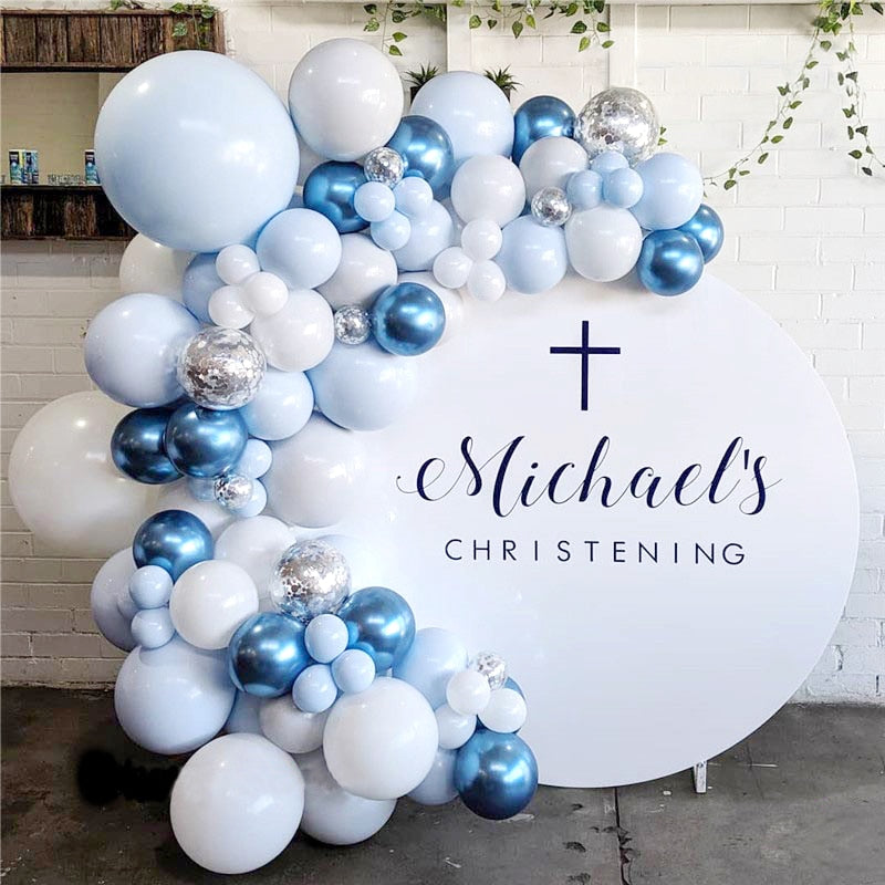 pcs Blue Arch Balloon Garland Stand Kit Wedding Decoration Macaron Globos Happy Birthday Party Baby Shower Decor Inflatable Decorations