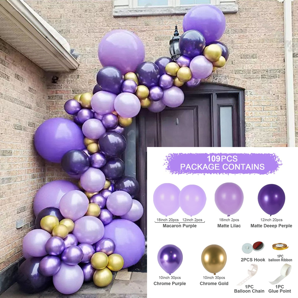 Birthday Purple Balloon Garland Arch Kit Party Decoration Baby Shower Wedding Baloon Decor st Supplies Inflatable Decorations