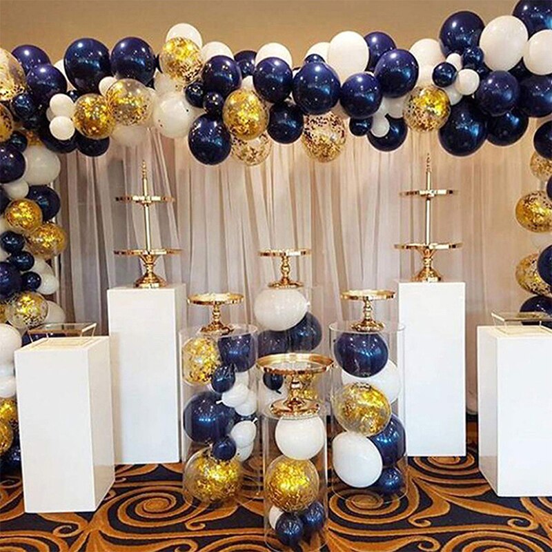 Pcs/ Pcs Navy Blue Garland Arch Balloons Wedding Decoration Birthday Baby Shower Party Decor Globo Gold Confetti Balloon Inflatable Decorations