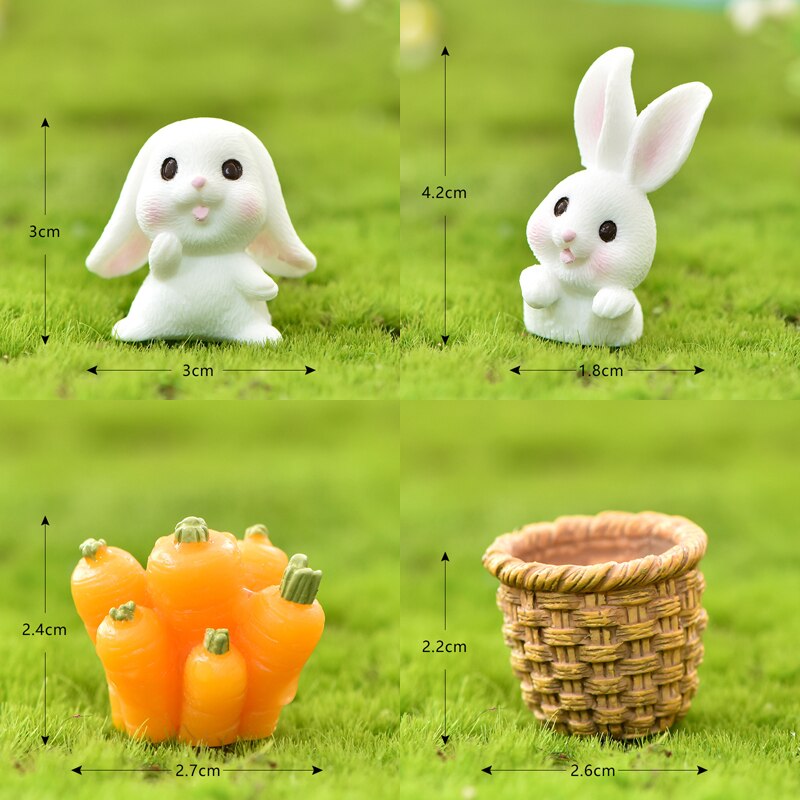 Lovely Bunny Forest Department Decoration Happy Birthday Rabbit Eat Carrots Cake Topper Children Kid Party Baking Supplies 