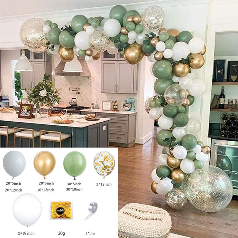 Party Wedding Decoration Balloon Garland Arch Kit Latex Macaron Valentine Mariage Birthday Baby Shower Balloons Anniversaire Inflatable Decorations