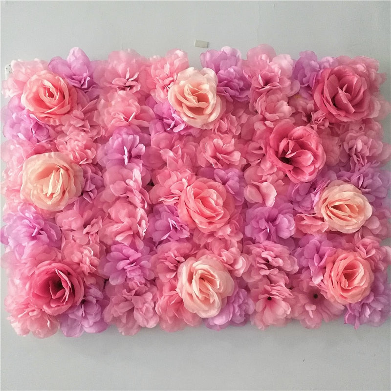 LINMAN cm Rose Artificial Flower Wall Panel Decor Backdrop Wedding Party Event Birthday Shop Scene Layout Customizable 