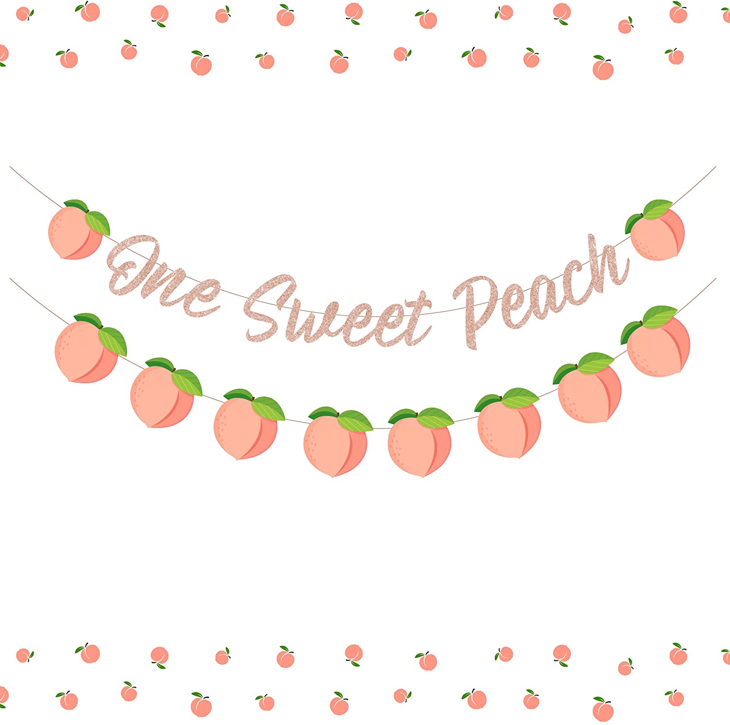 One Sweet Peach Banner st Birthday Party Decorations Girls Baby Shower Supplies Inflatable