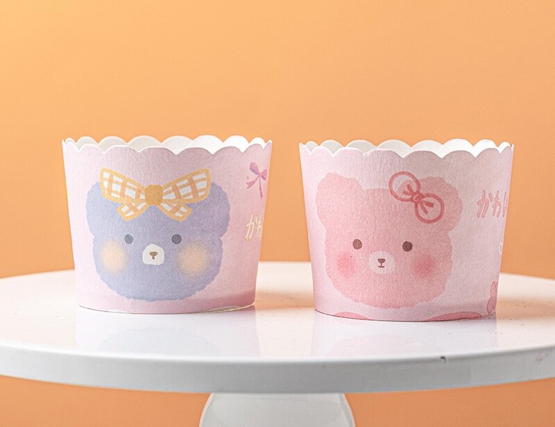 Cartoon Animals Cupcake Paper Wrappers Dessert Cake Birthday Party Decoration Cup Baking Tools Kitchen Supplies 