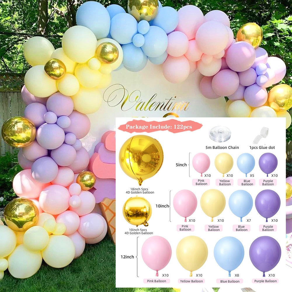 pcs Pink Macaron Metal Balloon Set Butterfly Balloons Garland Arche Birthday Party Decoration Wedding Decor Baby Shower 