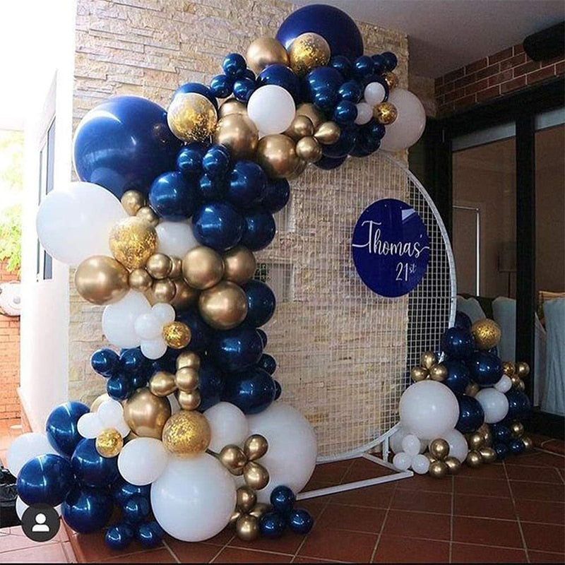 Pcs/ Pcs Navy Blue Garland Arch Balloons Wedding Decoration Birthday Baby Shower Party Decor Globo Gold Confetti Balloon Inflatable Decorations