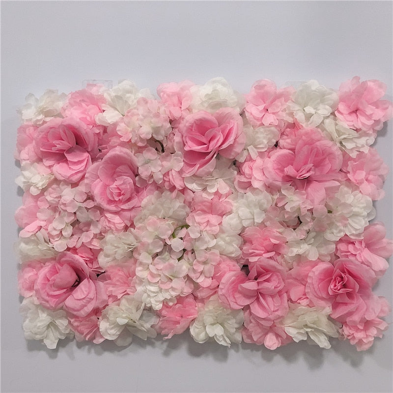 LINMAN cm Rose Artificial Flower Wall Panel Decor Backdrop Wedding Party Event Birthday Shop Scene Layout Customizable 