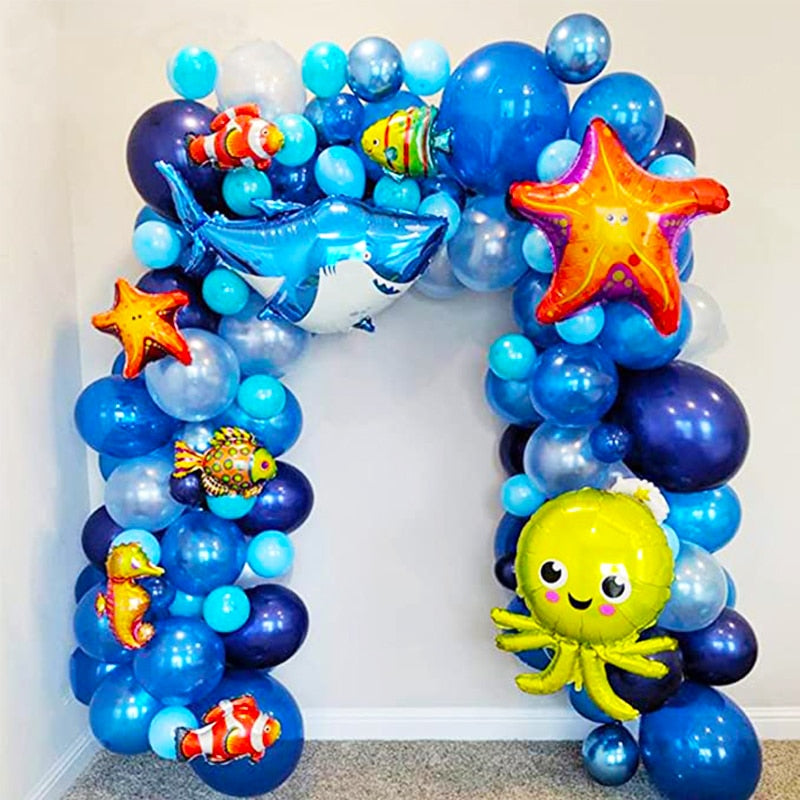 pcs Ocean Animals Balloon Arch Kit Boy Girl Birthday Business Celebration Engagement Wedding Anniversary Theme Party 