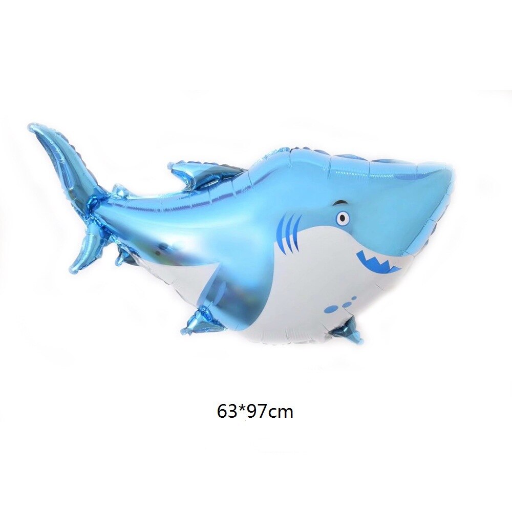 Ocean Theme Party Decoration Confetti Balloon Garland Arch Kit Baby Shark Blue Birthday Shower Supplies Inflatable Decorations