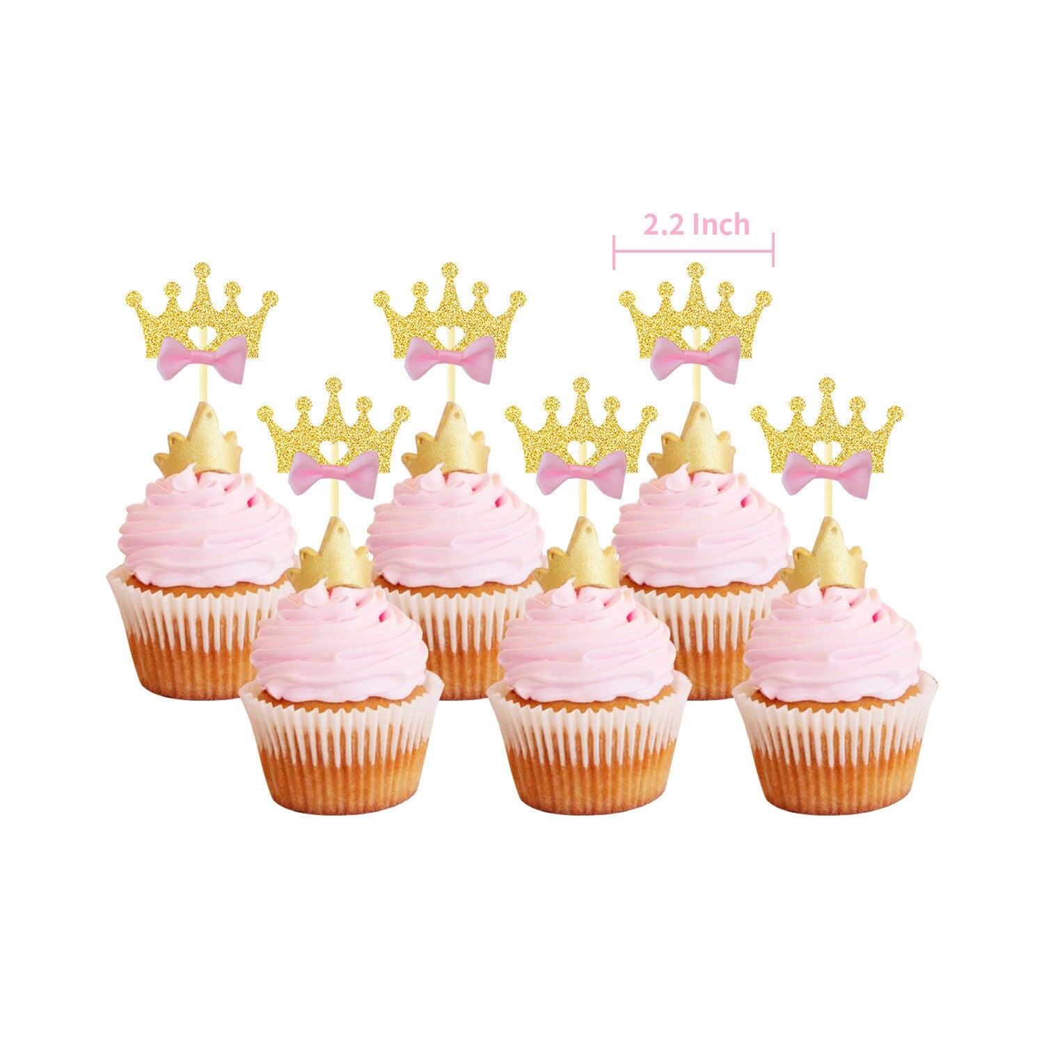 Princess Themed Party Decorations Crown Banner Cake Toppers Pink Gold Confetti Balloons st Birthday Supplies 