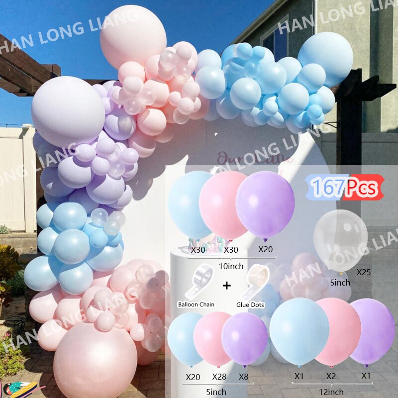 Pcs Balloons Arch Set Gray White Blue Yellow Balloon Garland Birthday Party Baby Baptism Shower Wedding Decoration Inflatable Decorations