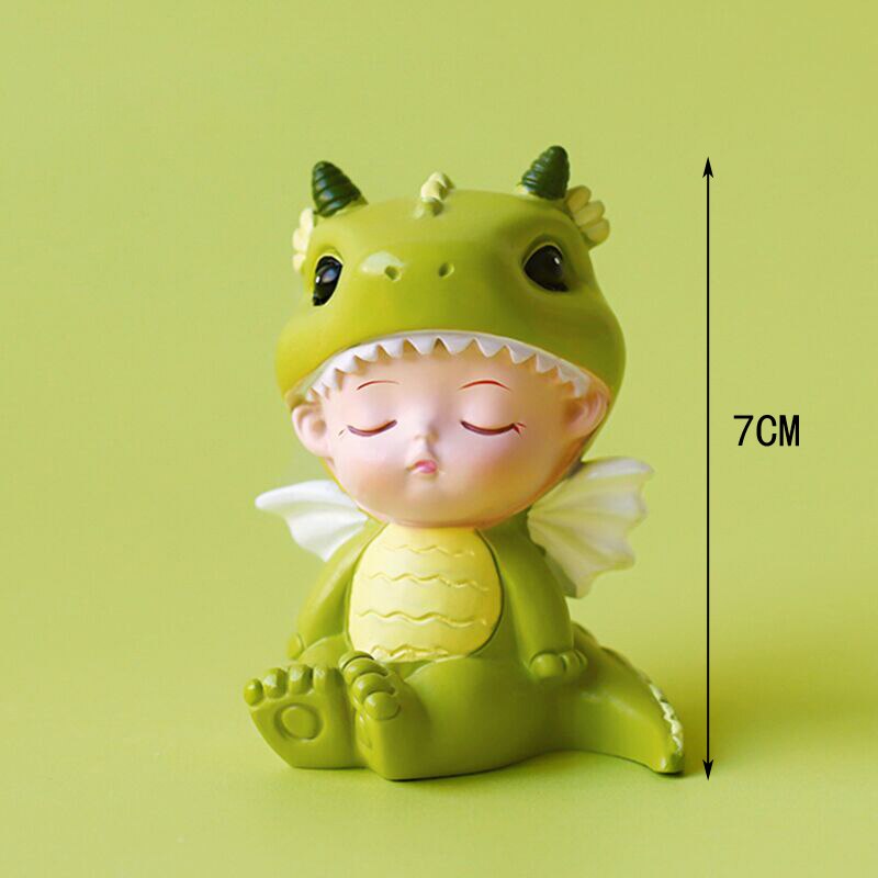 Dinosaur Theme Cake Topper Lovely Cartoon Zoo Dino Jungle Decoration Soft pottery Baby Shower Birthday Party Supplies 