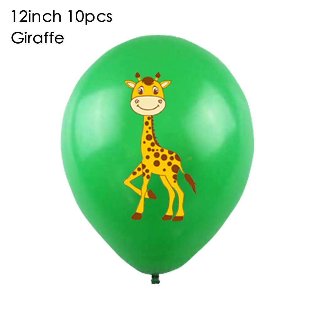 pcs Cartoon Animal Latex Balloon Monkey Lion Elephant Ballon Jungle Birthday Party Decoration Baby Shower Kids Gifts Globes 