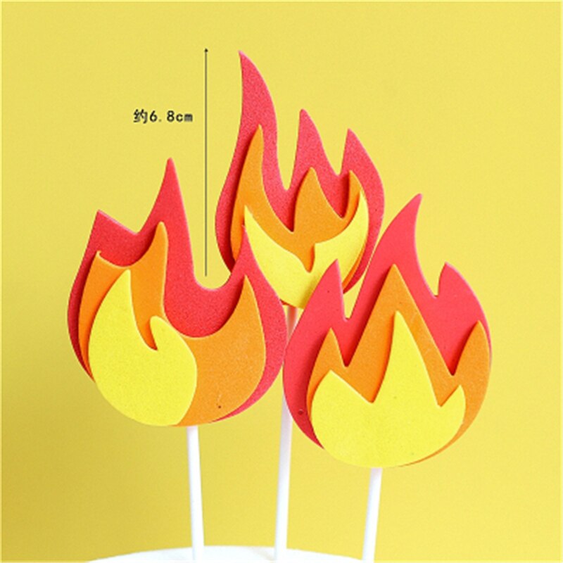 Happy Birthday Cake Toppers Party Supplies Fireman Set Fire Ladder Truck Decoration Boy Children's Day Decorate Gifts 