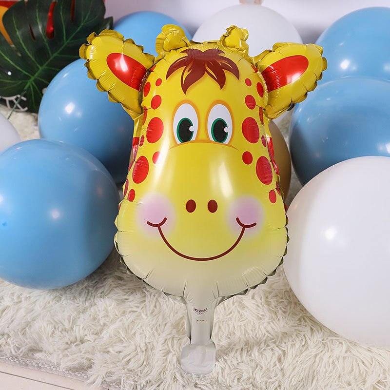 Happy Zoo Theme Party Decoration Balloon Garland Arch Set Blue Banner Kids Birthday Baby Shower Supplies Inflatable Decorations